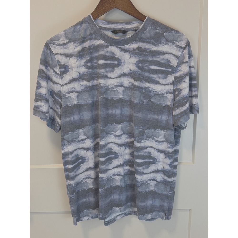 Saks Fifth Avenue Men's Watercolor Blue‎ T Shirt Size L